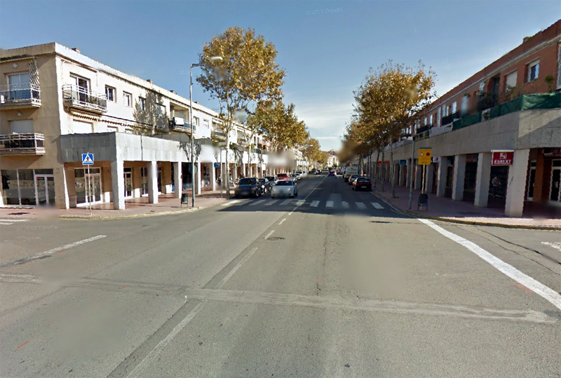 Cruïlla entre l'avinguda de Catalunya i carrer de València, on es va produïr l'accident. (Foto: google maps)