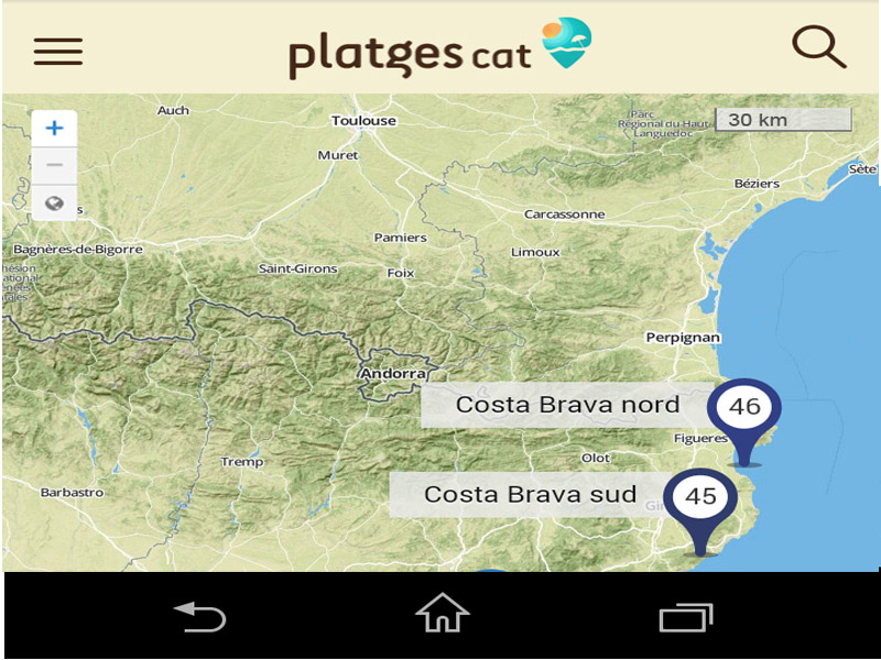 L'app de l'ACA ha registrat uns 74 mil accessos. (Foto: PlatgesCat)