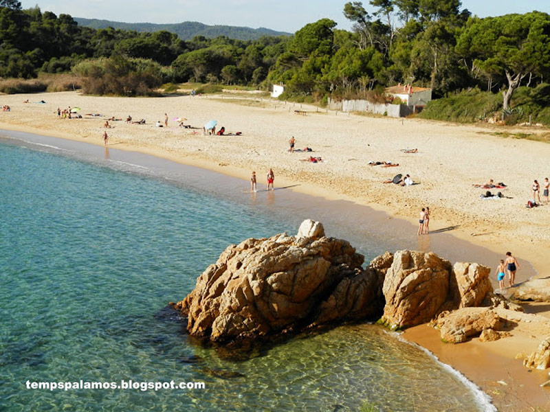 Bon temps a la platja de Castell, aquest cap de setmana. (Foto: Jordi Fernández).