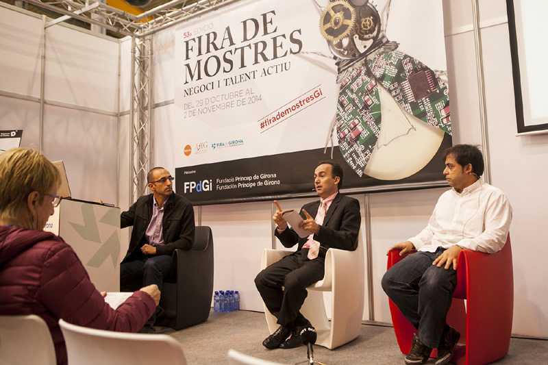 Presentació del nou web a la Fira de Girona, en el marc del Saló de l'Emprenedoria. (Foto: Diputació de Girona)