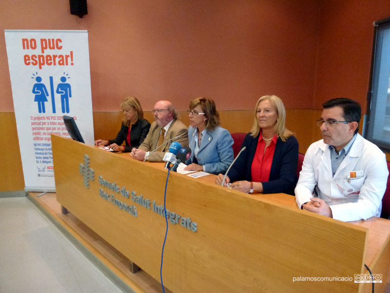 L'acte de presentació s'ha fet aquest matí a l'edifici Flèming de l'hospital de Palamós. (Foto: Ràdio Palamós)