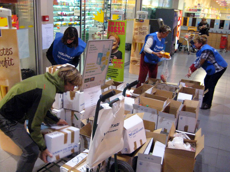 Voluntaris en l'edició del Recapte de l'any passat. (Foto: Ajuntament de Palamós)