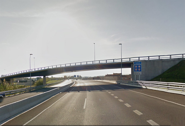 Carretera C-31, dins el terme municipal de Palamós. 