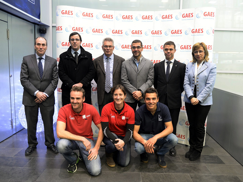 Presentació de la Gaes Christmas Race, aquest migdia a Barcelona. (Foto: Alfred Farré).
