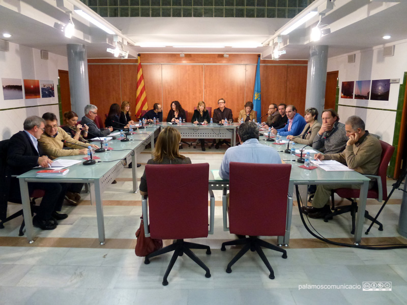 El Ple de l'Ajuntament de Palamós, ahir al vespre.