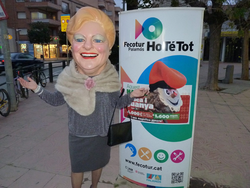 Una de les accions promocionals que ha fet el comerç de Palamós aquest Nadal. (Foto: Fecotur).