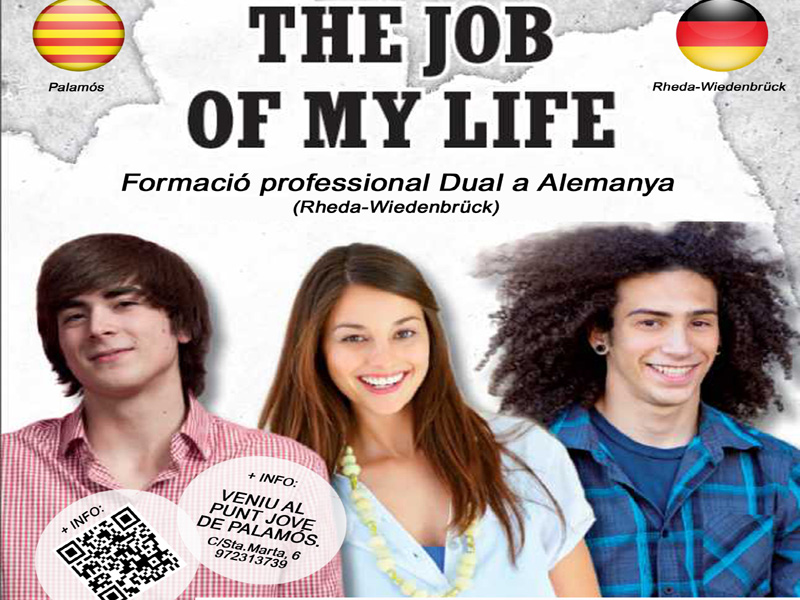 Cartell del programa de formació laboral a Alemanya. 