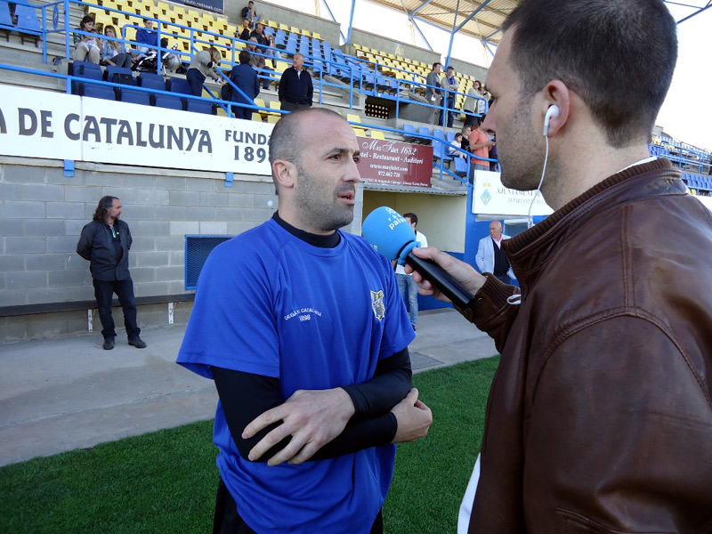 Joan Bayona és una veu autoritzada en el vestuari del Palamós, després de 14 temporades. (Foto: Ràdio Palamós)