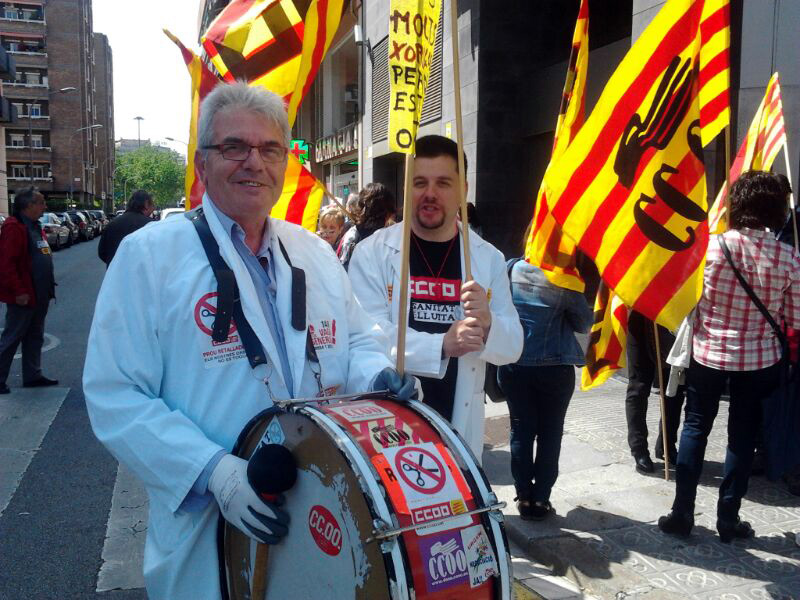 Imatge d'una manifestació contra les retallades en la sanitat pública. (Foto: Ràdio Palamós)