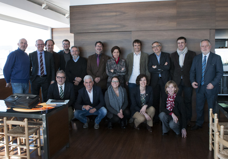Els participants a l'acte de presentació del Campus UdG-Turisme a l'Espai del Peix. Foto UdG