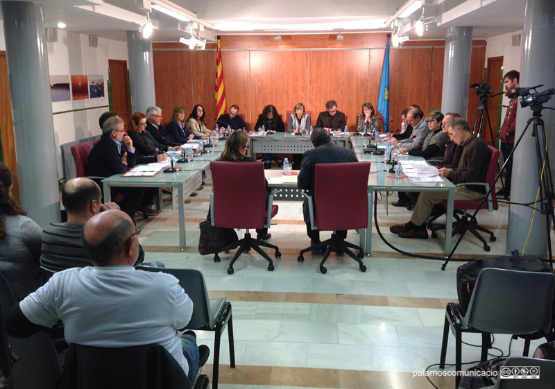 El Ple de l'Ajuntament de Palamós, ahir al vespre.
