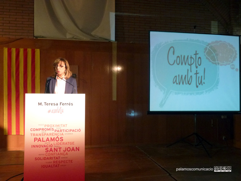 Presentació de Teresa Ferrés com a candidata del PSC. (Foto: Ràdio Palamós)