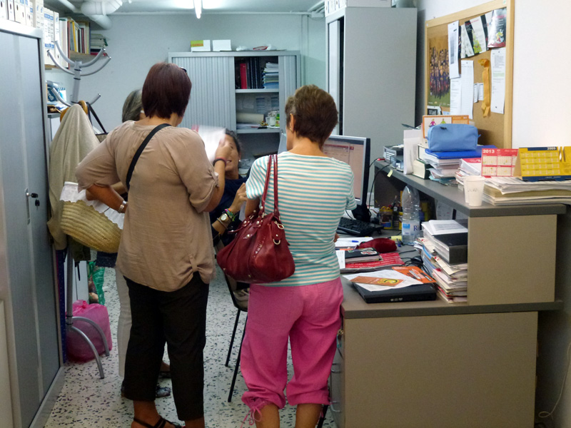 El Servei Local de Català, a l'Aula d'Aprenentatge. (Foto: Ràdio Palamós)