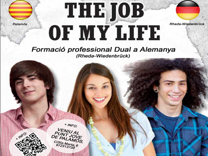 Cartell de promoció del programa formatiu a Alemanya.