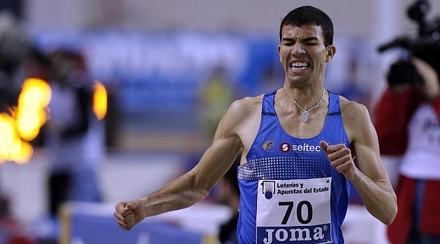 Adel Mechaal, en els campionat d'Espanya d'Atletisme a Antequera (Malaga). FOTO: DIARIO MARCA