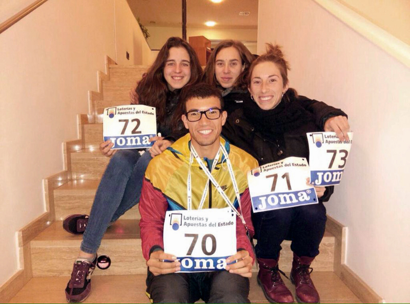 Els representats de l'Associació Atlètica Palamós, aquest cap de setmana al Campionat d'Espanya. (Foto: AEP)