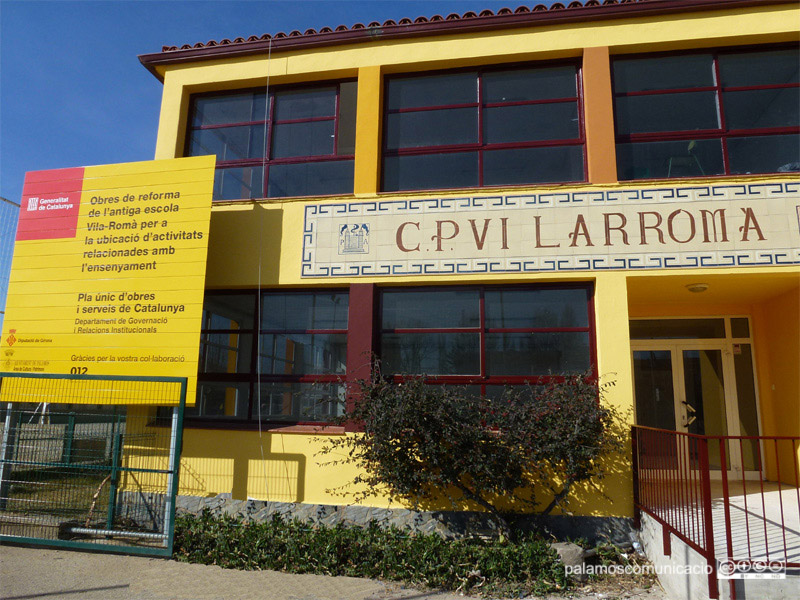 La remodelada escola Vila-romà, ara Centre Cívic Aula d'Aprenentatge.