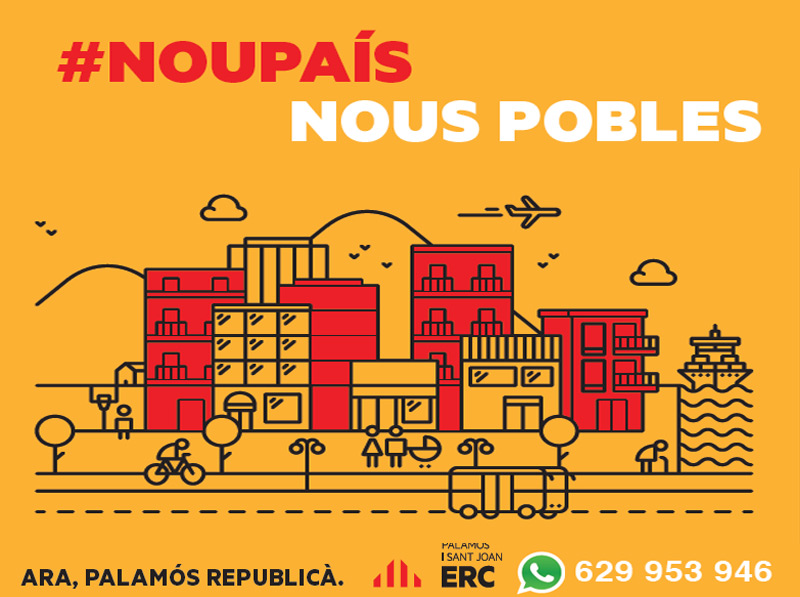 Díptic informatiu amb la proposta política municipal d'ERC. (Foto: ERC Palamós i Sant Joan.)