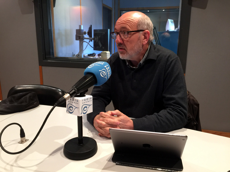 David Sagrera, president de Gespa Teatre, als estudis de Ràdio Palamós.