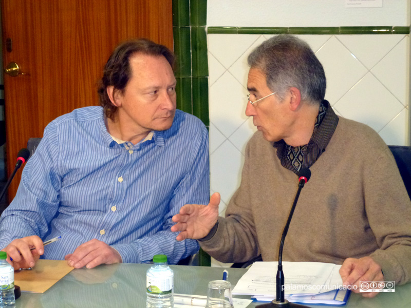 Els regidors no adscrits Dani Reixach i Miquel Gubert, en una imatge d'arxiu. (Foto: Ràdio Palamós)