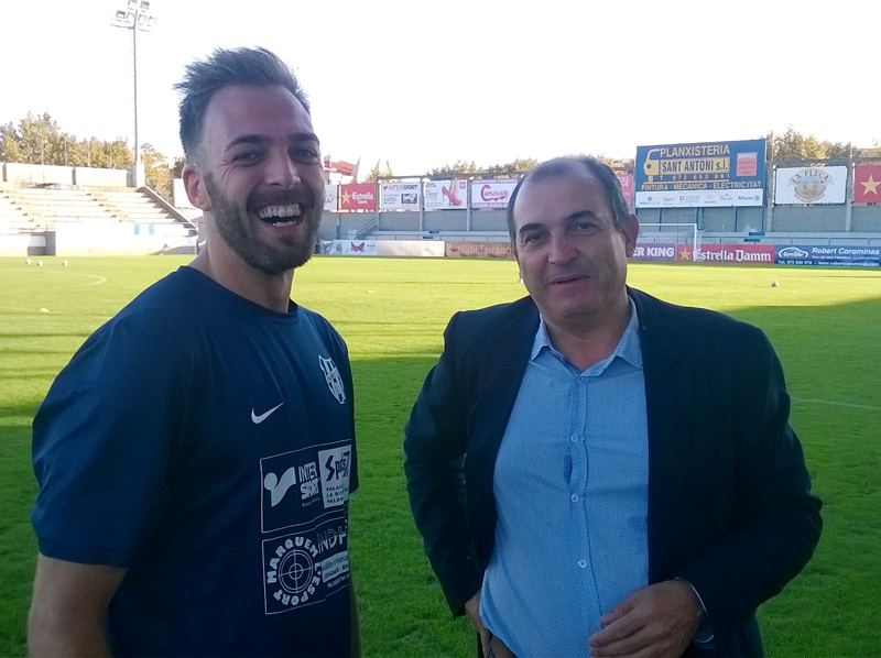 Sergi Arimany i el president Joan Pau Pérez. (Foto: Ramon Ribas.)