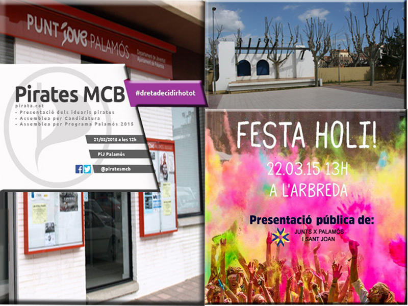 Actes de presentació de dues formacions que es volen presentar a les eleccions municipals a Palamós.