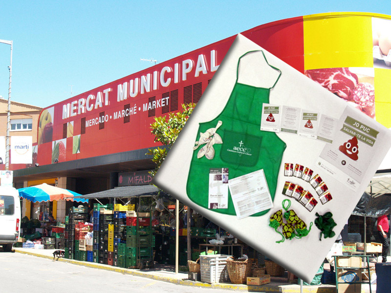 El Mercat de Palamós s'afegeix a la campanya solidària contra el càncer.