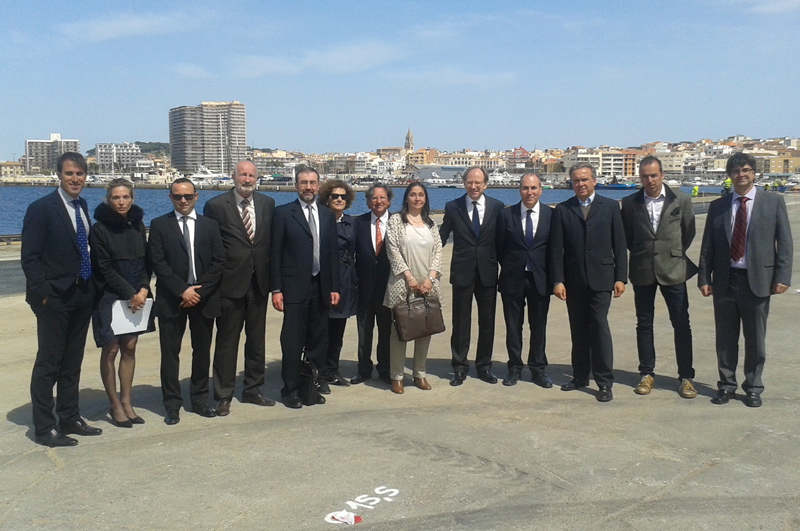 La delegació italiana, en la seva visita al port de Palamós el passat divendres. (Foto: Ports de la Generalitat.)