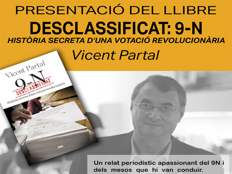 Coberta del llibre de Vicent Partal, que es presenta avui a Palamós.
