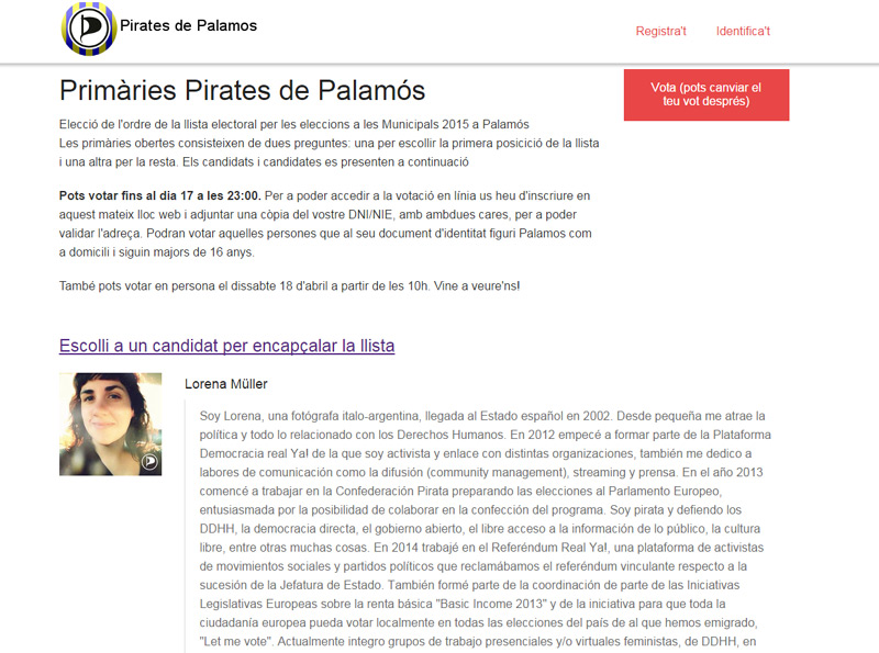 Pirates de Palamós ha engegat un procés de primàries. (Foto: Pirates de la Mitja Costa Brava.)
