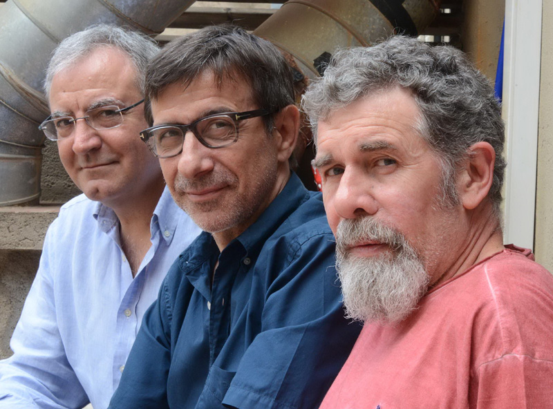 Els tres actors que protagonitzen 'Barcelona /Roda de Ter'.