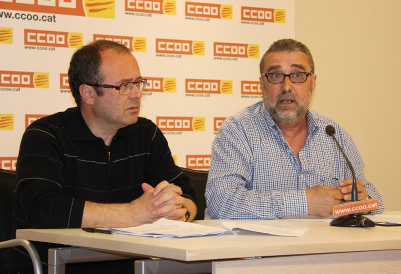 José Cachinero, a la dreta, secretari d'Acció Sindical de CCOO. (Foto: ACN).