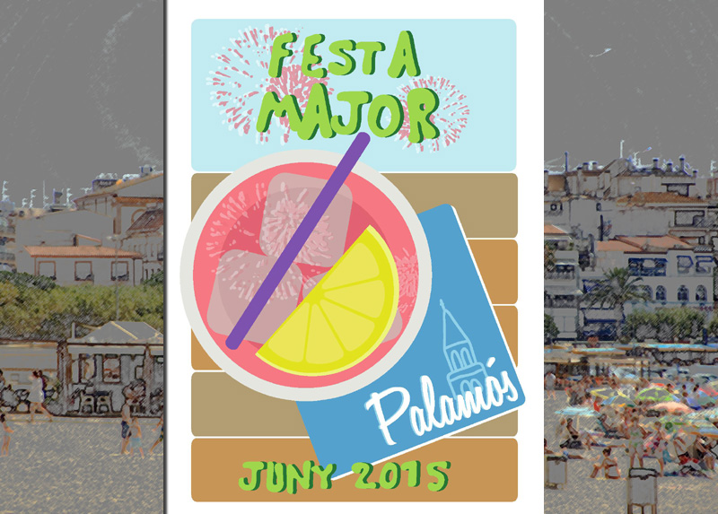 Cartell guanyador de la Festa Major de Palamós 2015.