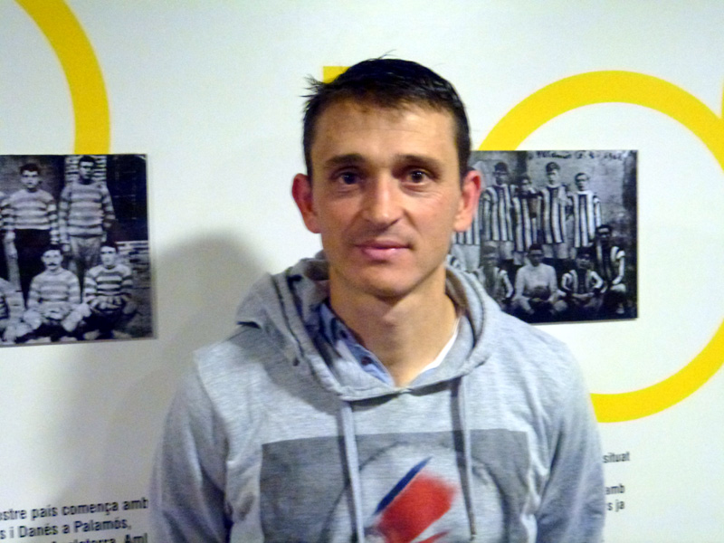 El jugador del Palamós CF, Jordi Matamala, és baixa per sanció. (Foto: Ramon Ribas.)