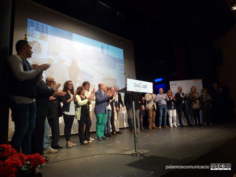 Moment de presentació dels membres de la llista de CiU.