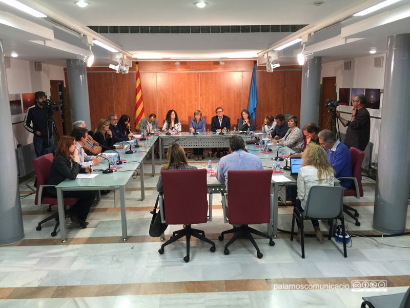 El Ple de l'Ajuntament de Palamós, reunit ahir al vespre.