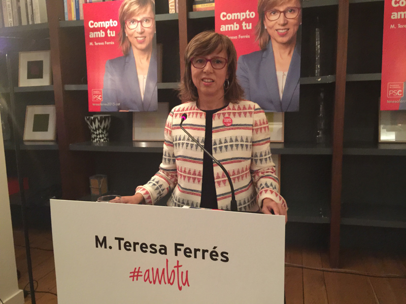 Teresa Ferrés, durant l'acte de divendres.