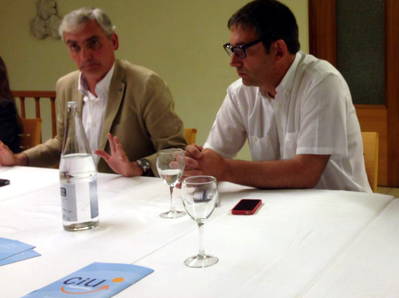 Jordi Pallí i Francesc Subirats, números 1 i 2 de la llista de CiU a Palamós.