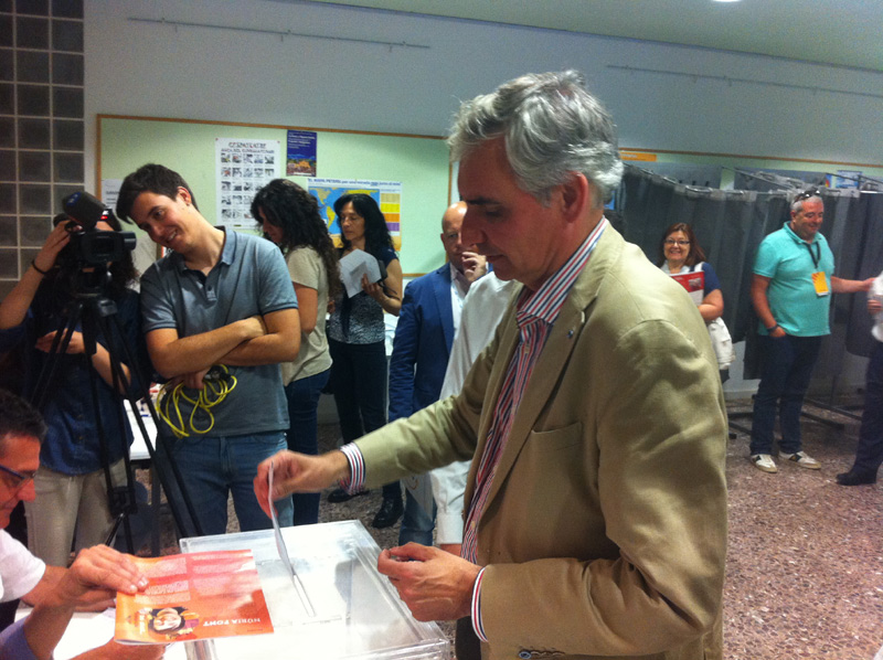 Jordi Pallí (CiU) ha votat aquest matí al Punt Jove.