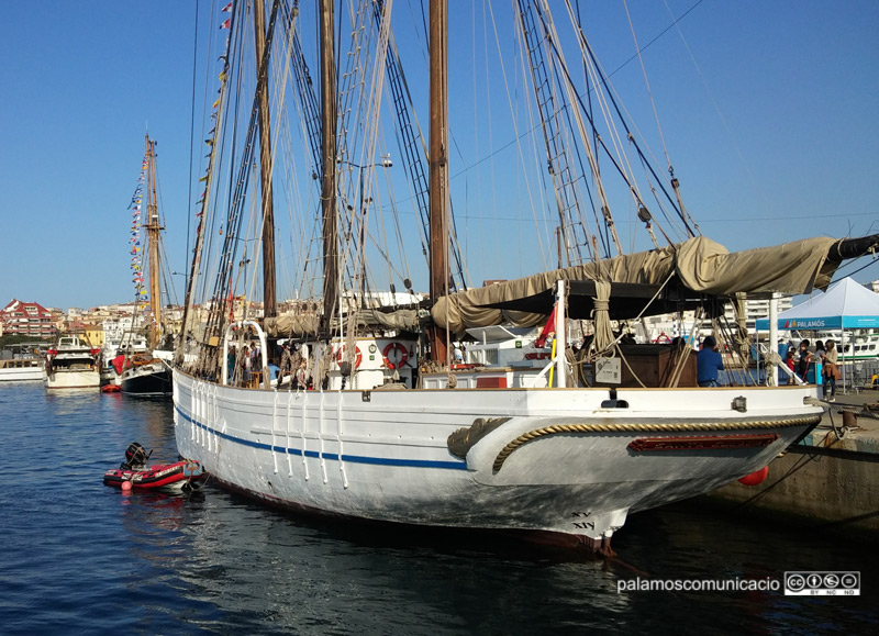 El pailebot Santa Eulàlia, en la darrera edició del festival mariner Palamós Terra de Mar.