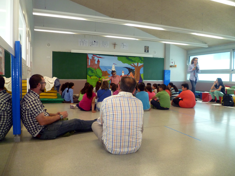 Una de les activitats lúdiques de cloenda del voluntariat educatiu, que s'ha fet aquesta setmana.