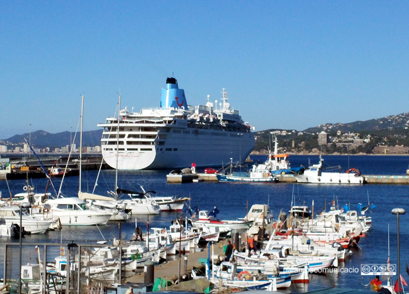 L'escala que el Thomson Dream va fer a Palamós el mes passat.