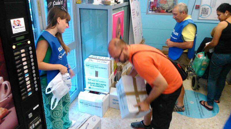 Imatge de l'edició 2014 del Recapte d'aliments a Palamós. (Foto: Departament de Solidaritat i Cooperació).