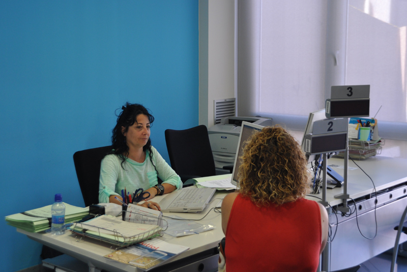 L'Oficina de Treball de la Generalitat a Palamós, en una imatge d'arxiu.