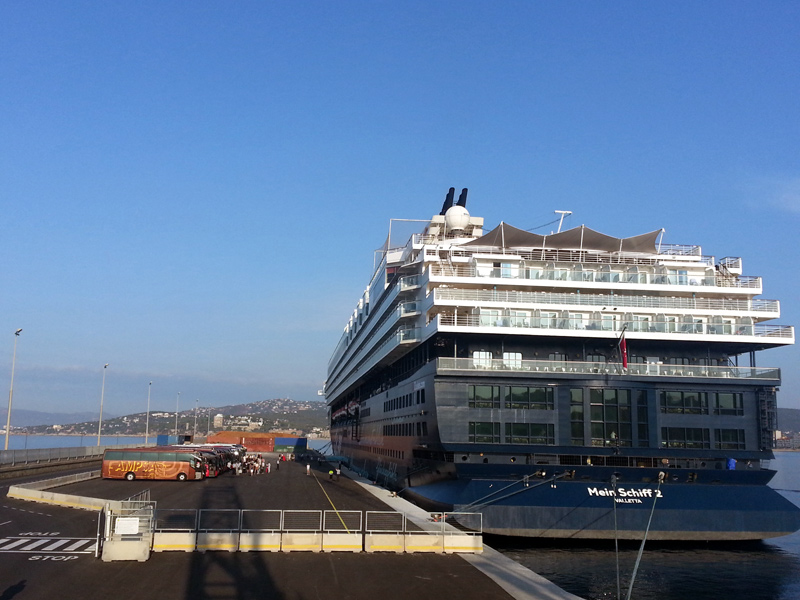 El Meinn Schiff 2 atracat al port de Palamós, aquest passat cap de setmana. Foto Ports de la Generalitat