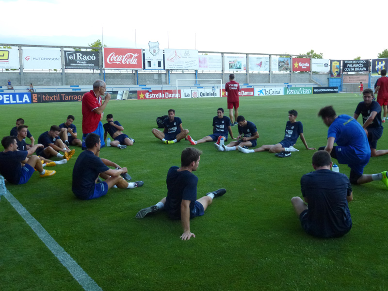 Entrenament de pretemporada del Palamós CF. (Foto: Palamós CF).