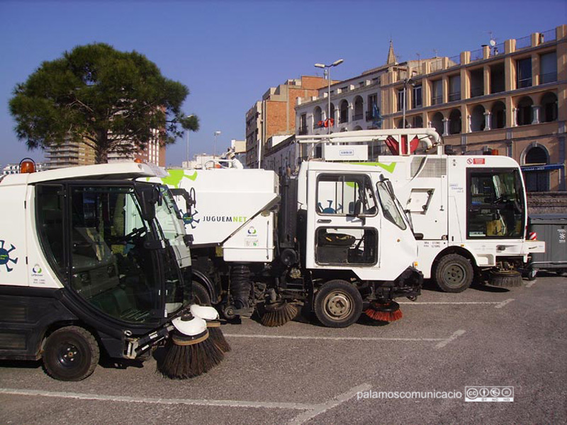 L'antiga maquinària del servei de neteja de Palamós, en una imatge d'arxiu.