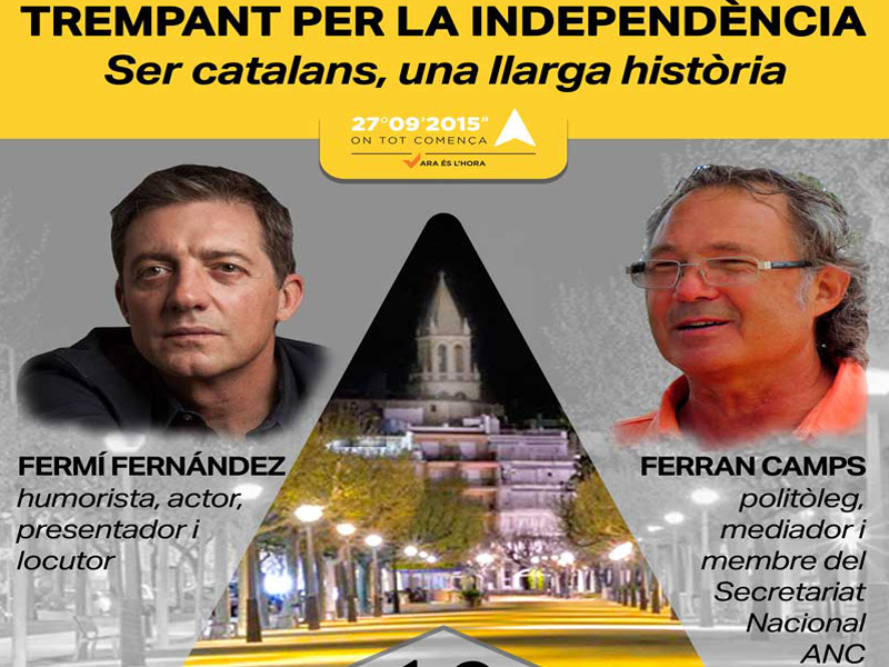 Cartell anunciador de l'acte de l'ANC d'aquest dimecres.