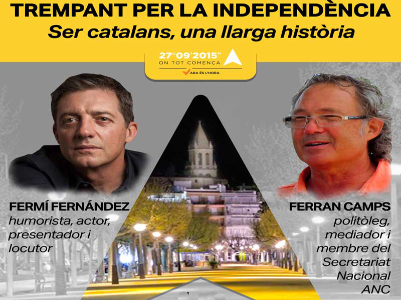 Cartell que anuncia l'acte que l'ANC fa avui al passeig del Mar.