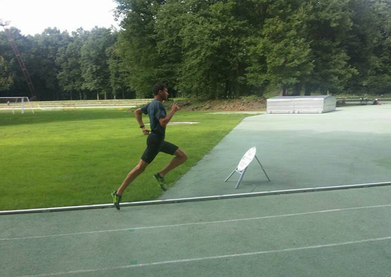 Darrer entrenament d'Adel Mechaal, abans de marxar al mundial. (Foto: Twitter Adel Mechaal).